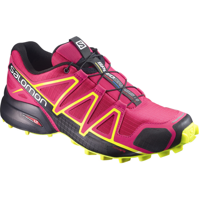 Zapatillas Trail Running Salomon Mujer Rosas Negras - Salomon Argentina SPEEDCROSS 4 W ,271658-MGS